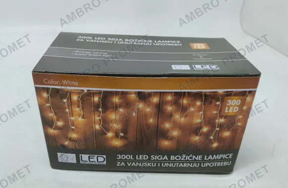 BOŽIĆNE LAMPICE SIGA 300L
DULJINA 6M + 3M KABEL
VISINA 60CM — HLADNO BIJELA 
TOPLO BIJELA