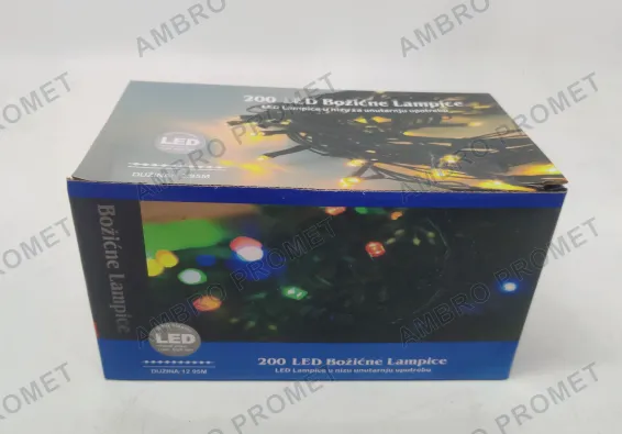 BOŽIĆNE LED LAMPICE U NIZU 300L
DULJINA 20M + 1,5M KABEL — HLADNO BIJELA
TOPLO BIJELA
ŠARENA
CRVENA
PLAVA